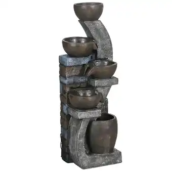 Netto Marken-Discount Outsunny Gartenbrunnen Kunstharz Angebot