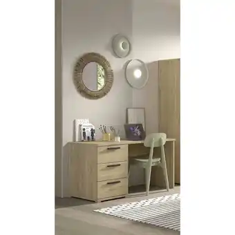 Netto Marken-Discount SAM Schreibtisch 140 x 65 cm, mit 2 Schubladen, Ausf. Eiche Melamin Dekor Angebot