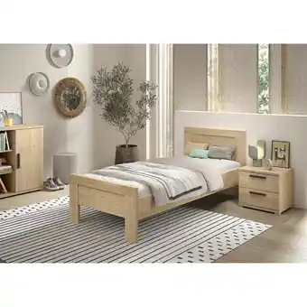 Netto Marken-Discount SAM Artikel-Set 2-tlg. best aus, Einzelbett, Nachtkonsole, Ausf. Eiche Melamin Dekor Angebot