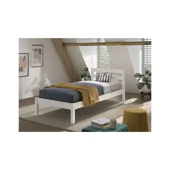 Netto Marken-Discount Einzelbett Pino mit Liegefläche 90x200 cm - Weiß lackiert Angebot
