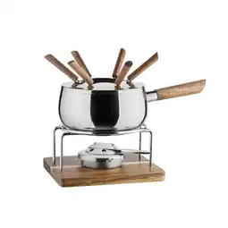 Netto Marken-Discount Mäser Fondueset, Edelstahl Silber, Braun Angebot