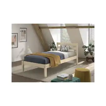 Netto Marken-Discount Einzelbett Pino 90x200 cm, mit Lattenrost, natur lackiert Angebot