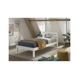 Netto Marken-Discount Einzelbett Pino 90x200 cm, mit Lattenrost, weiß lackiert Angebot