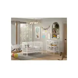 Netto Marken-Discount DINO Baby Set best. aus Babybett und Wickelregal, Buche massiv - versch. Ausführungen - Weiß Angebot