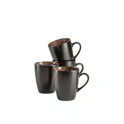 Netto Marken-Discount Mäser Kaffeebecher-Set, Steinzeug Teona Blau, Braun, Grün, Schwarz Angebot