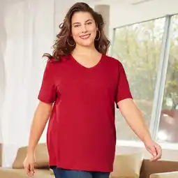 NKD Damen-T-Shirt mit V-Ausschnitt, große Größen Angebot