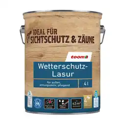toom Baumarkt toom Wetterschutz-Lasur nussbaumfarben dunkel 4 l Angebot