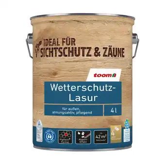 toom Baumarkt toom Wetterschutz-Lasur nussbaumfarben dunkel 4 l Angebot