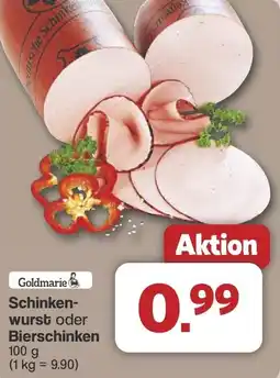 Famila Nord West Goldmarie Schinkenwurst oder Bierschinken Angebot