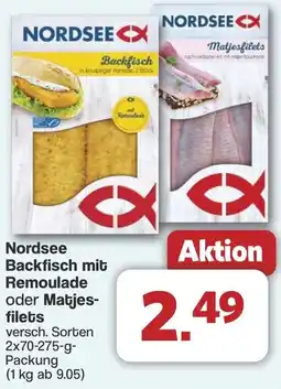 Famila Nord West Nordsee Backfisch mit Remoulade oder Matjesfilets Angebot