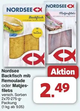 Famila Nord West Nordsee Backfisch mit Remoulade oder Matjesfilets Angebot