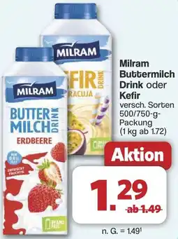 Famila Nord West Milram Buttermilch Drink oder Kefir Angebot