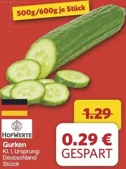 Famila Nord West HOFWERTE Gurken Angebot