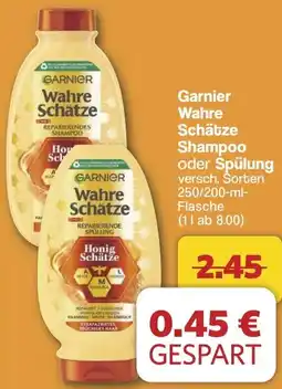 Famila Nord West Garnier Wahre Schätze Shampoo oder Spülung Angebot
