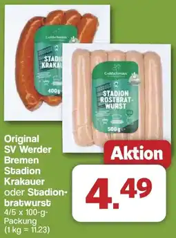 Famila Nord West Original SV Werder Bremen Stadion Krakauer oder Stadionbratwurst Angebot