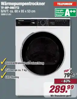 Poco TELEFUNKEN Wärmepumpentrockner TF-WP-0907T2 Angebot