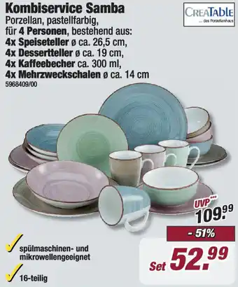Poco CREATABLE Kombiservice Samba Angebot
