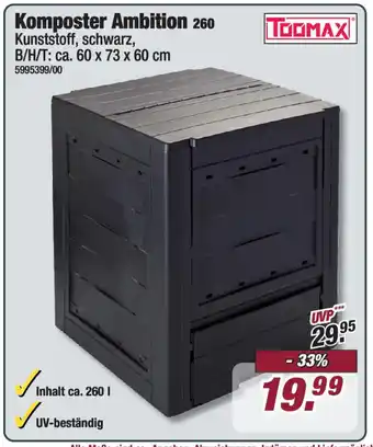 Poco TOOMAX Komposter Ambition 260 Angebot