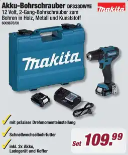 Poco Makita Akku-Bohrschrauber DF333DWYE Angebot