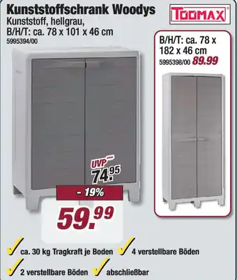 Poco TOOMAX Kunststoffschrank Woodys Angebot
