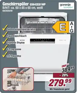 Poco Gorenje Geschirrspüler GS642E91WP Angebot