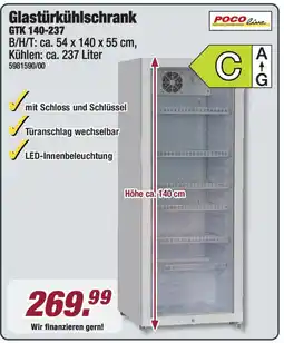 Poco POCO line Glastürkühlschrank GTK 140-237 Angebot