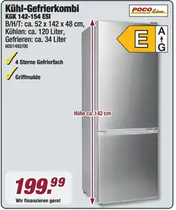 Poco POCO line Kühl-Gefrierkombi KGK 142-154 ESI Angebot