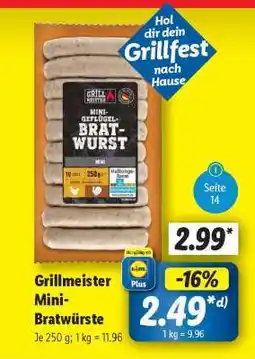 Lidl Grillmeister Mini-Bratwürste Angebot