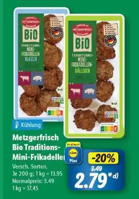 Lidl Metzgerfrisch Bio Traditions-Mini-Frikadellen Angebot