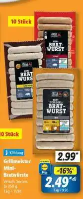 Lidl Grillmeister Mini-Bratwürste Angebot
