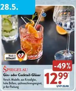 Aldi Süd Gin- oder Cocktail-Gläser Angebot