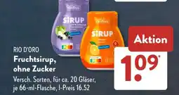 Aldi Süd RIO D'ORO Fruchtsirup, ohne Zucker Angebot