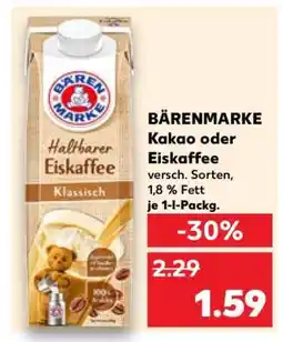 Kaufland BÄRENMARKE Kakao oder Eiskaffee Angebot