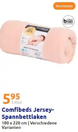 Action Comfibeds Jersey Spannbettlaken Angebot