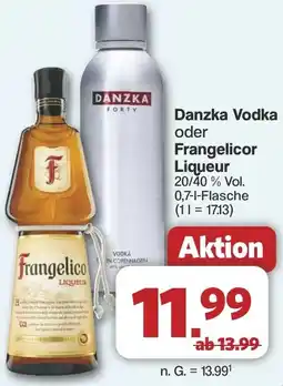 Famila Nord West Danzka Vodka oder Frangelicor Liqueur Angebot