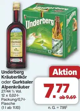 Famila Nord West Underberg Kräuterlikör oder Gurktaler Alpenkräuter Angebot