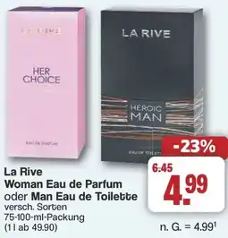 Famila Nord West La Rive Woman Eau de Parfum oder Man Eau de Toilette Angebot