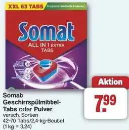 Famila Nord West Somat Geschirrspülmittel Tabs oder Pulver Angebot