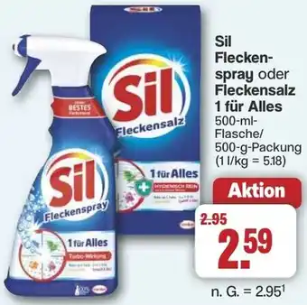 Famila Nord West Sil Fleckenspray oder Fleckensalz 1 für Alles Angebot
