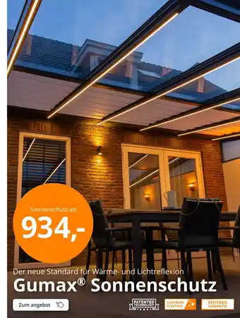 Tuinmaximaal Gumax sonnenschutz Angebot