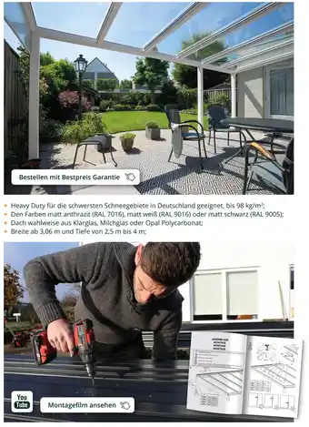 Tuinmaximaal Terassenüberdachung Angebot