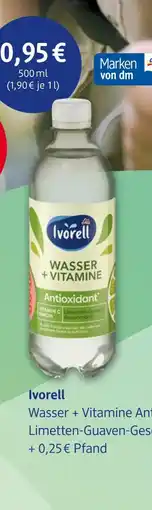 dm drogerie Ivorell wasser + vitamine Angebot