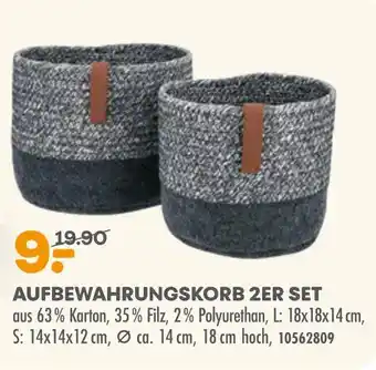 Möbel Kraft Aufbewahrungskorb 2er set Angebot