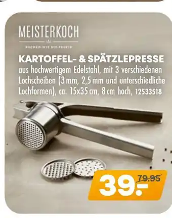 Möbel Kraft Meisterkoch kartoffel- & spätzlepresse Angebot