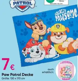 PEPCO Paw Patrol Decke Angebot