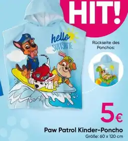 PEPCO Paw Patrol Kinder-Poncho Angebot