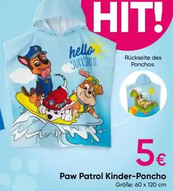 PEPCO Paw Patrol Kinder-Poncho Angebot