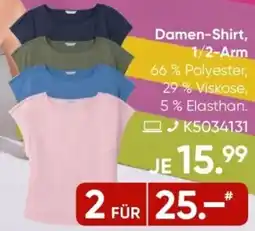 Galeria MANGUUN Damen-Shirt, 1/2-Arm Angebot