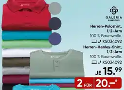 Galeria Herren-Poloshirt, 1/2-Arm Angebot