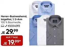 Galeria Herren-Businesshemd, bügelfrei, 1/2-Arm Angebot